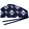 Men's Tampa Bay Rays Surgical Scrub Hat, Semi-Lined Fold-Up Cuffed (shown) or No Cuff, Handmade