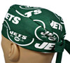 Men's New York Jets Surgical Scrub Hat, Semi-Lined Fold-Up Cuffed (shown) or No Cuff, Handmade