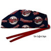 Men's Minnesota Twins Surgical Scrub Hat, Semi-Lined Fold-Up Cuffed (shown) or No Cuff, Handmade