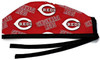 Men's Cincinnati Reds Unlined Surgical Scrub Hat, Optional Sweatband, Handmade