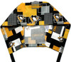 Men's Pittsburgh Penguins New Block Surgical Scrub Hat, Semi-Lined Fold-Up Cuffed (shown) or No Cuff, Handmade