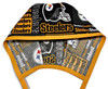 Men's Pittsburgh Steelers Squares Unlined Surgical Scrub Hat, Optional Sweatband, Handmade