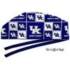 Men's Kentucky Wildcats Squares Surgical Scrub Hat, Semi-Lined Fold-Up Cuffed (shown) or No Cuff, Handmade