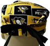 Men's Pittsburgh Penguins Patchwork Semi-Lined Fold-Up Cuffed or  No Cuff Surgical Scrub Hat, Handmade