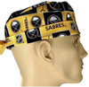 Men's Buffalo Sabres Squares Surgical Scrub Hat, Semi-Lined Fold-Up Cuffed (shown) or No Cuff, Handmade