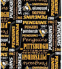 Men's Pittsburgh Penguins Writing  Unlined Surgical Scrub Hat, Optional Sweatband, Handmade