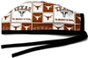 Men's Texas Longhorns Squares  Unlined Surgical Scrub Hat, Optional Sweatband Handmade