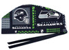 Men's Seattle Seahawks Squares Surgical Scrub Hat, Semi-Lined Fold-Up Cuffed (shown) or No Cuff, Handmade