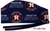 Men's Houston Astros Navy Surgical Scrub Hat, Semi-Lined Fold-Up Cuffed (shown) or No Cuff, Handmade