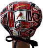 Women's St. Louis Cardinals Squares Pixie Surgical Scrub Hat, Fold Up Brim, Adjustable, Handmade