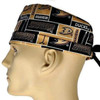 Men's Anaheim Ducks Surgical Scrub Hat, Semi-Lined Fold-Up Cuffed (shown) or No Cuff, Handmade