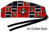 Men's Florida Panthers Surgical Scrub Hat, Semi-Lined Fold-Up Cuffed (shown) or No Cuff, Handmade