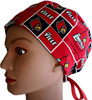 Women's Louisville Cardinals Pixie Surgical Scrub Hat, Fold Up Brim, Adjustable, Handmade