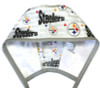 Men's Pittsburgh Steelers White Unlined Surgical Scrub Hat, Optional Sweatband Handmade