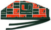 Men's Miami Hurricanes Unlined Surgical Scrub Hat, Optional Sweatband, Handmade