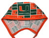 Men's Miami Hurricanes Unlined Surgical Scrub Hat, Optional Sweatband, Handmade