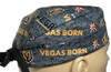 Men's Las Vegas Golden Knights Born Surgical Scrub Hat, Semi-Lined Fold-Up Cuffed (shown) or No Cuff, Handmade