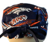 Men's Denver Broncos Retro Surgical Scrub Hat, Semi-Lined Fold-Up Cuffed (shown) or No Cuff, Handmade