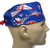 Men's Texas Rangers Retro Surgical Scrub Hat, Semi-Lined Fold-Up Cuffed (shown) or No Cuff, Handmade