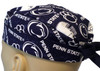 Men's Penn State Nittany Lions Two Tone Surgical Scrub Hat, Semi-Lined Fold-Up Cuffed (shown) or No Cuff, Handmade