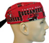 Men's Tampa Bay. Buccaneers Surgical Scrub Hat, Semi-Lined Fold-Up Cuffed (shown) or No Cuff, Handmade