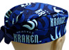 Men's Seattle Kraken Surgical Scrub Hat, Semi-Lined Fold-Up Cuffed (shown) or No Cuff, Handmade