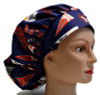Women's Houston Astros Pennants Bouffant Surgical Scrub Hat, Adjustable with elastic and cord-lock, Handmade