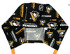 Men's Pittsburgh Penguins Black Semi-Lined Fold-Up Cuffed or  No Cuff Surgical Scrub Hat, Handmade in Fabric Swatch Shown