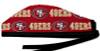 Men's San Francisco 49ers Red Unlined Surgical Scrub Hat, Optional Sweatband, Handmade