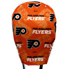 Men's Philadelphia Flyers Two Tone Surgical Scrub Hat, Semi-Lined Fold-Up Cuffed (shown) or No Cuff, Handmade