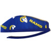 Men's Los Angeles LA Rams Royal Unlined Surgical Scrub Hat, Optional Sweatband, Handmade