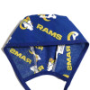 Men's Los Angeles LA Rams Royal Unlined Surgical Scrub Hat, Optional Sweatband, Handmade