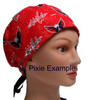 NEW PRINT! Women's Philadelphia Eagles Retro Pixie Surgical Scrub Hat, Fold Up Brim, Adjustable, Handmade