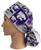 Women's Kansas State WIldcats Ponytail Surgical Scrub Hat, 2 Styles, Adjustable, Handmade, Optional Buttons