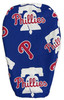 Men's Philadelphia Phillies Liberty Bells Surgical Scrub Hat, Semi-Lined Fold-Up Cuffed or No Cuff (shown), Handmade