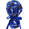 Women's Kentucky Wildcats Two Tone Ponytail Surgical Scrub Hat, 2 Styles, Adjustable, Handmade, Optional Buttons