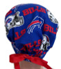 Women's Bufffalo Bills MascotPixie Surgical Scrub Hat, Fold Up Brim, Adjustable, Handmade