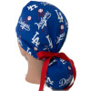 Women's LA Dodgers Mascot Ponytail Surgical Scrub Hat, 2 Styles, Adjustable, Handmade, Optional Buttons