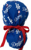 Women's LA Dodgers Mascot Ponytail Surgical Scrub Hat, 2 Styles, Adjustable, Handmade, Optional Buttons