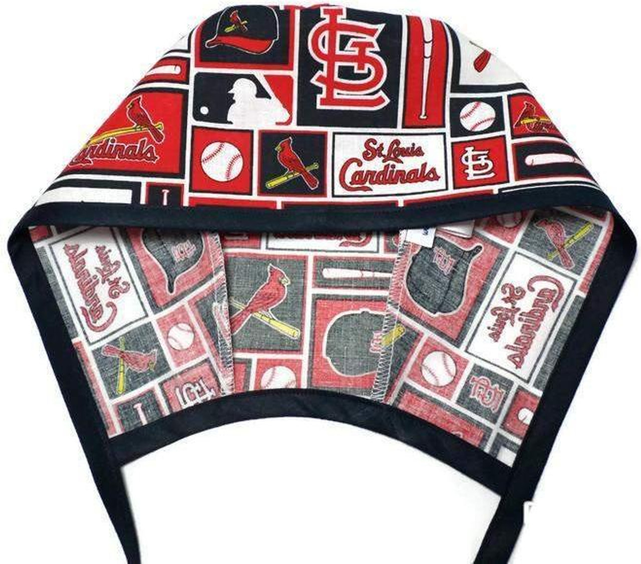 Men's Louisville Cardinals Squares Surgical Scrub Hat, Unlined