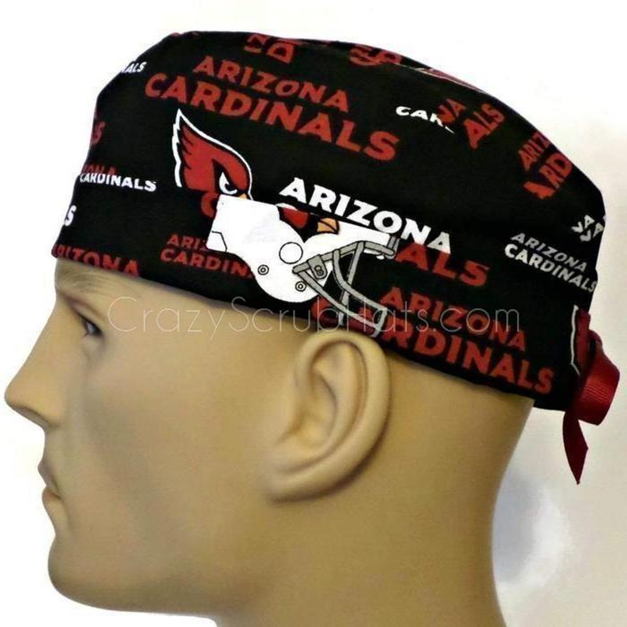 Men's Unlined St Louis Cardinals Squares Surgical Scrub Hat, Optional  Sweatband, Handmade - Crazy Caps Scrub Hats