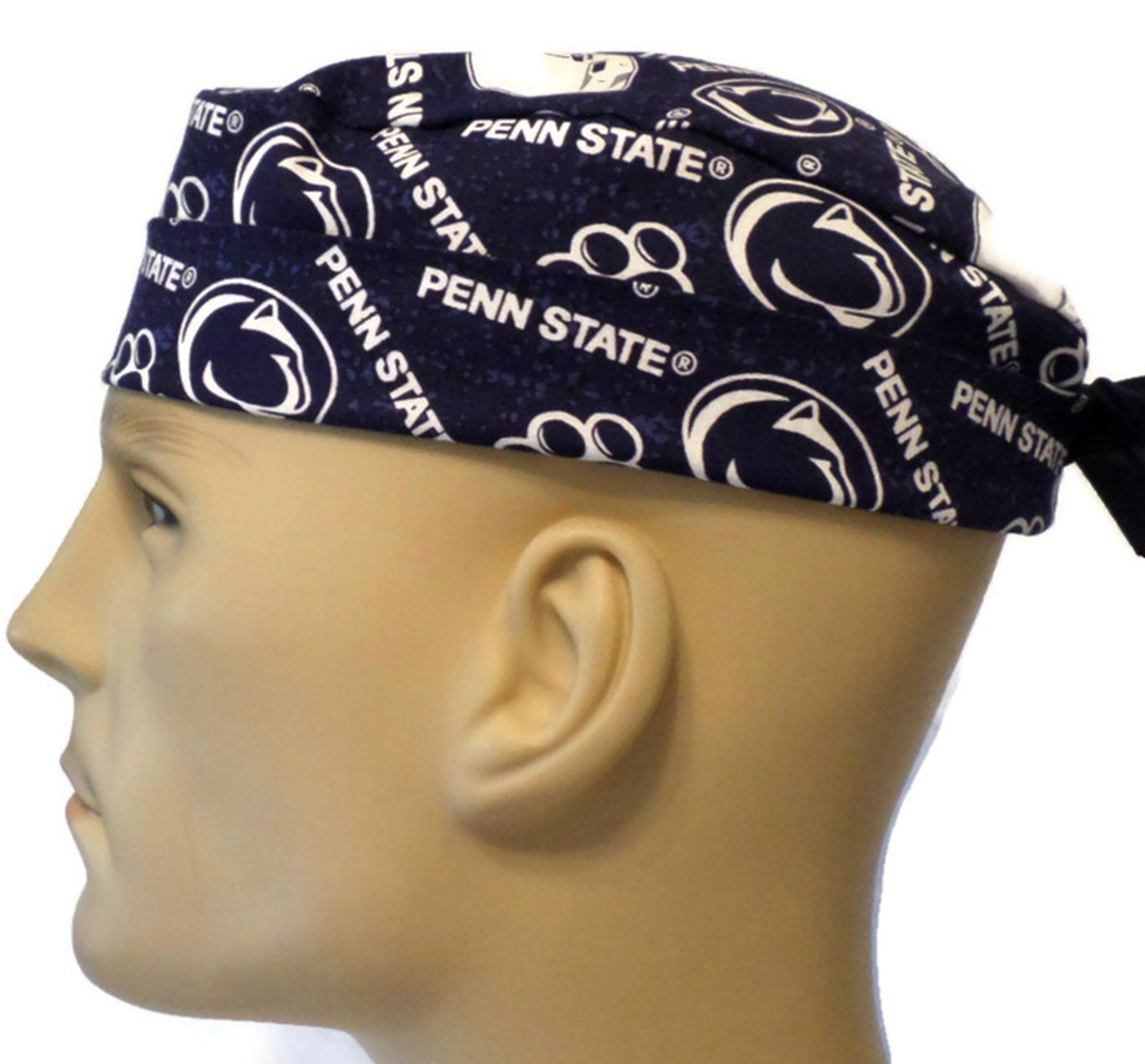 Men's Penn State Nittany Lions Two Tone Surgical Scrub Hat, Semi-Lined  Fold-Up Cuffed (shown) or No Cuff, Handmade - Crazy Caps Scrub Hats