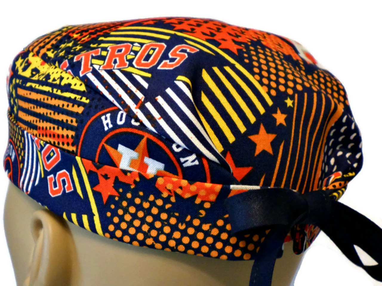 Men's Houston Astros Navy Surgical Scrub Hat, Semi-Lined Fold-Up