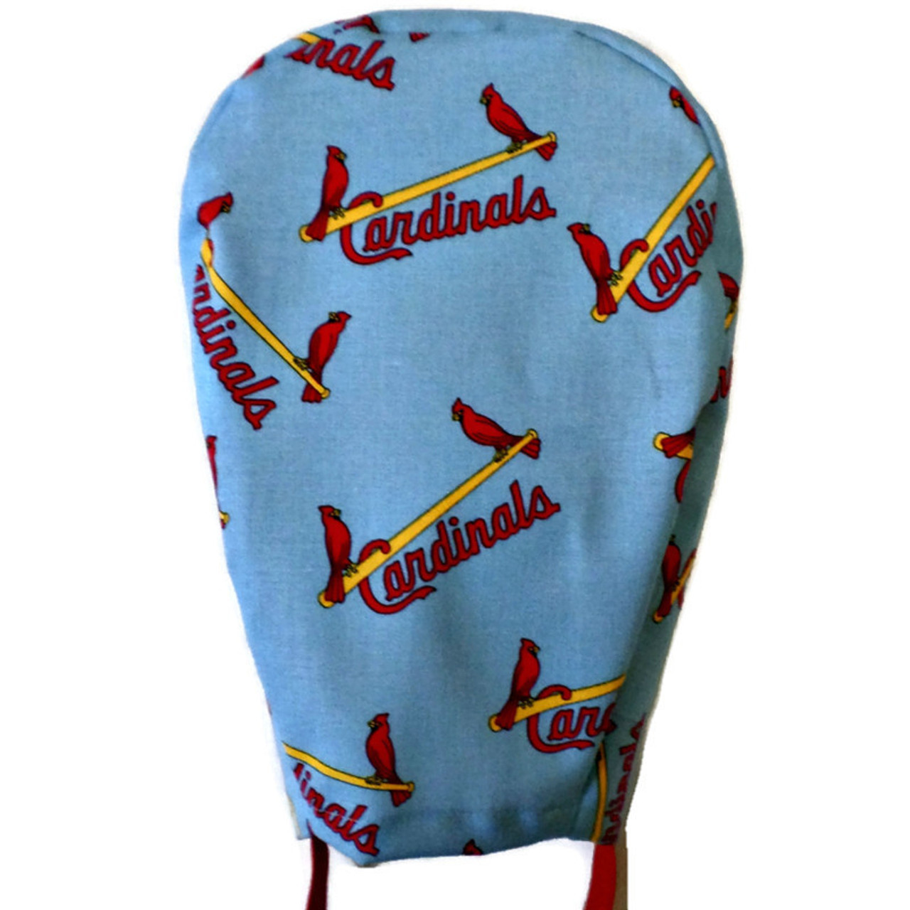 Men's Unlined St Louis Cardinals Squares Surgical Scrub Hat, Optional  Sweatband, Handmade - Crazy Caps Scrub Hats