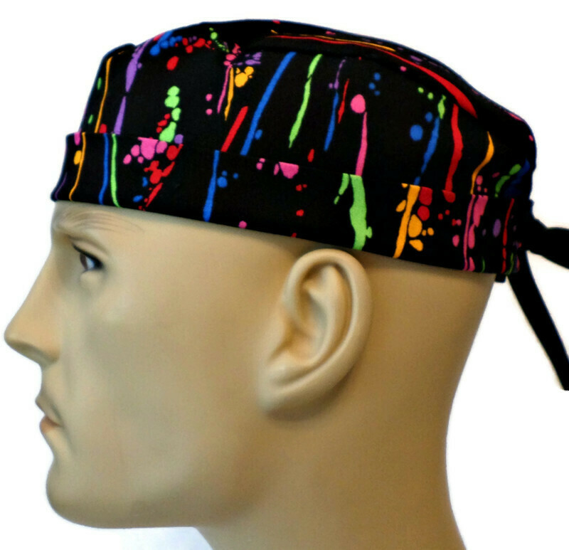 No Cuff, Handmade - Crazy Caps Scrub Hats