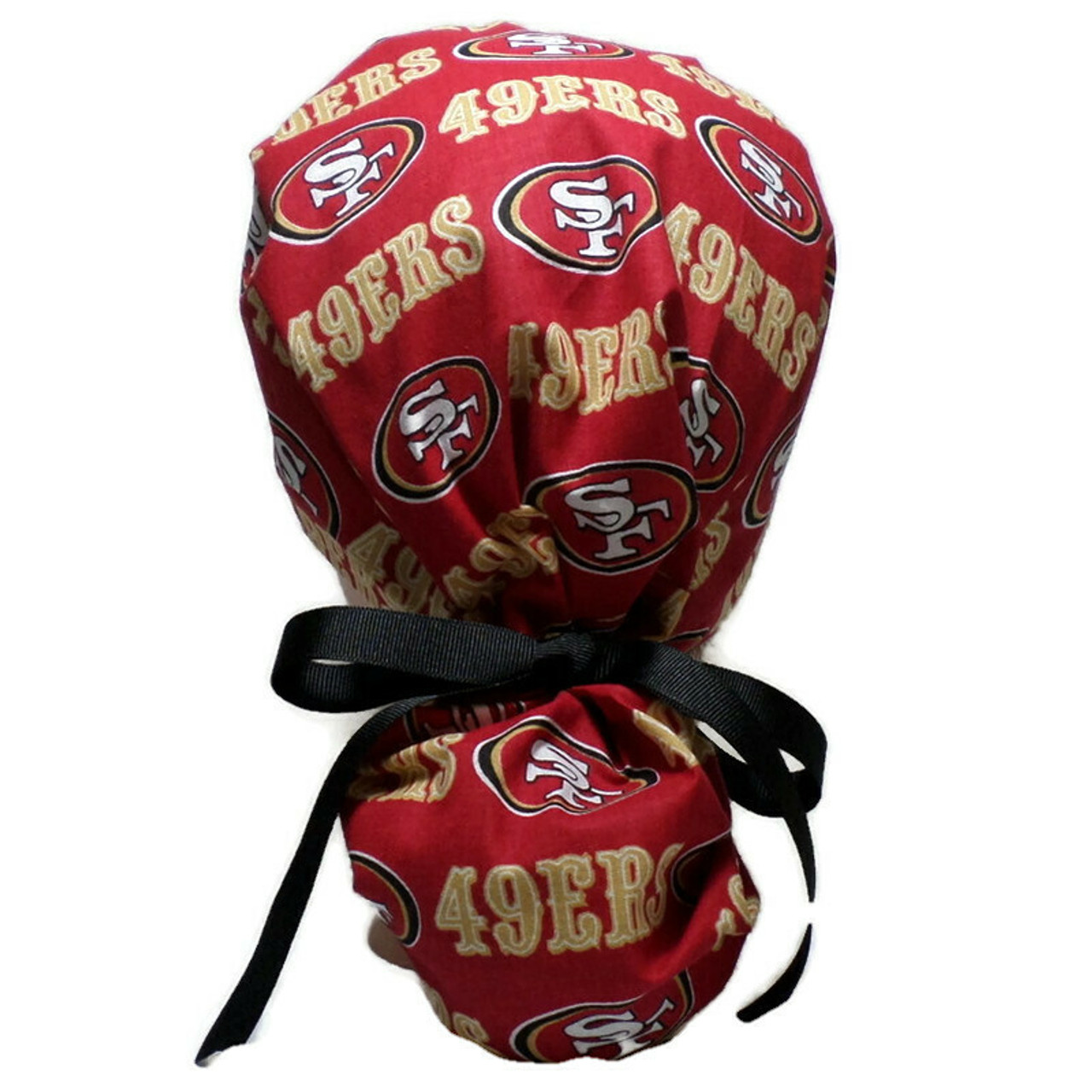 SF 49ers Scrub Cap With Buttons Nurse Hat Surgical Cap 