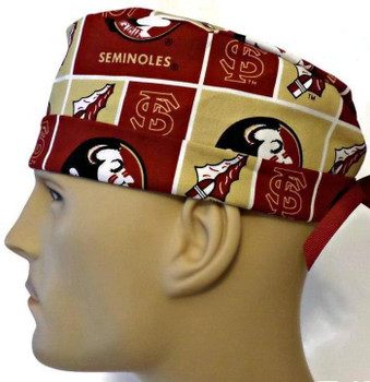 Men's Louisville Cardinals Squares Surgical Scrub Hat, Unlined