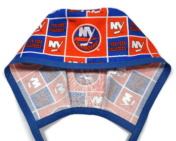 Men's New York Islanders  Unlined Surgical Scrub Hat, Optional Sweatband, Handmade