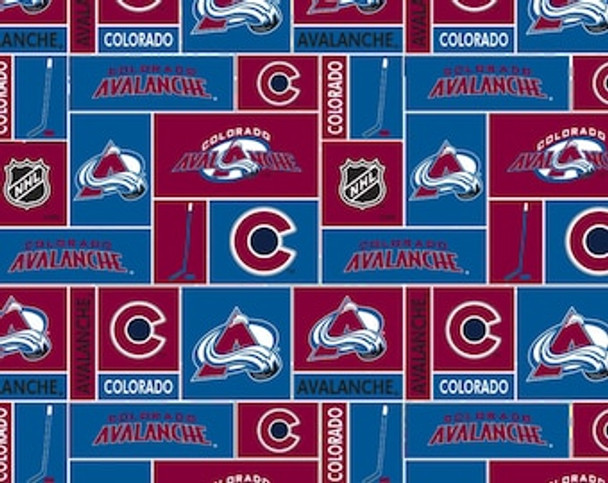 Women's Colorado Avalanche Squares Pixie Surgical Scrub Hat, Fold Up Brim, Adjustable, Handmade