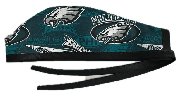 NEW PRINT! Men's Philadelphia Eagles Retro Unlined Surgical Scrub Hat, Optional Sweatband, Handmade
